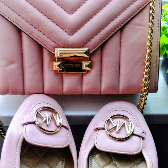 Michael Kors Pink With Gold Ballet Flats Shoes - Picture 4 of 4